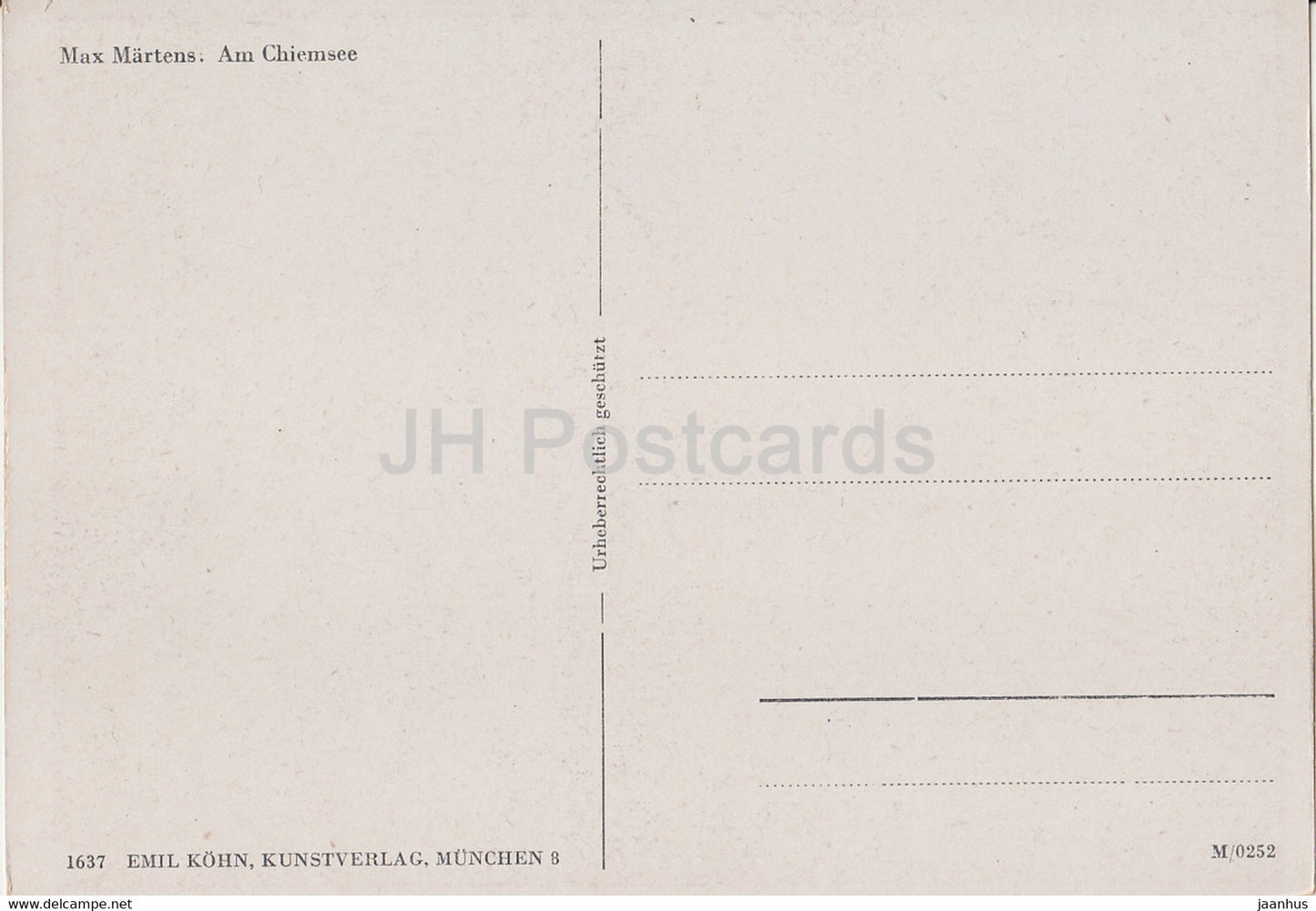 peinture de Max Martens - Am Chiemsee - 1637 - Art allemand - Allemagne - inutilisé