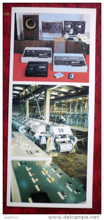 products of Velikoluksky radio factory - recorders - 1983 - Russia - USSR - unused - JH Postcards