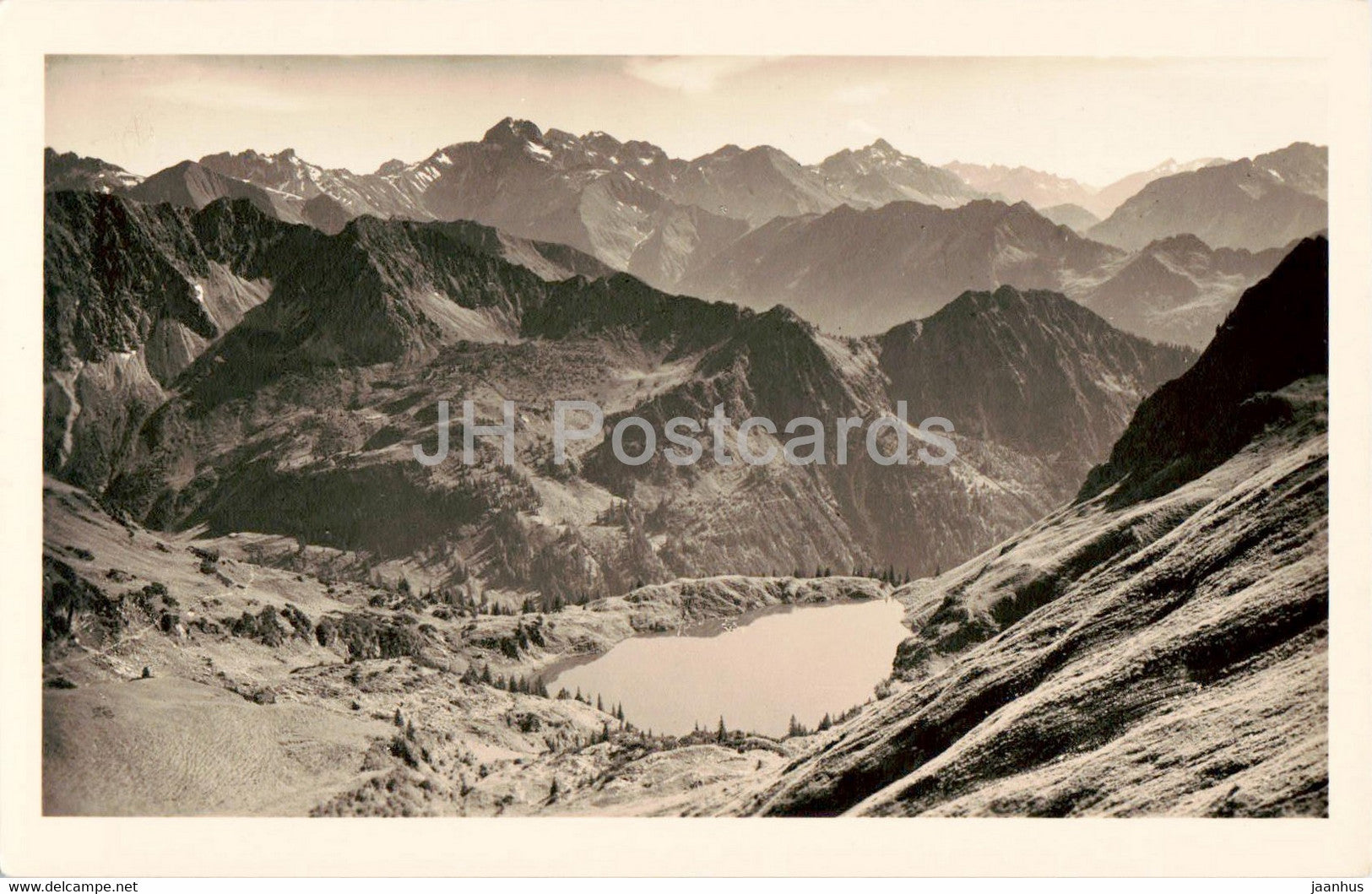 Oberstdorf - Blick auf den Seealpsee - 55 - old postcard - Germany - unused - JH Postcards
