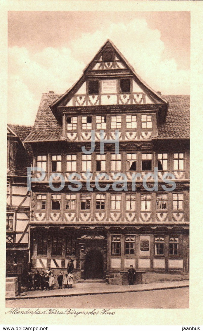 Allendorf a d Werra - Burgersches Haus - 7562 - old postcard - Germany - unused - JH Postcards