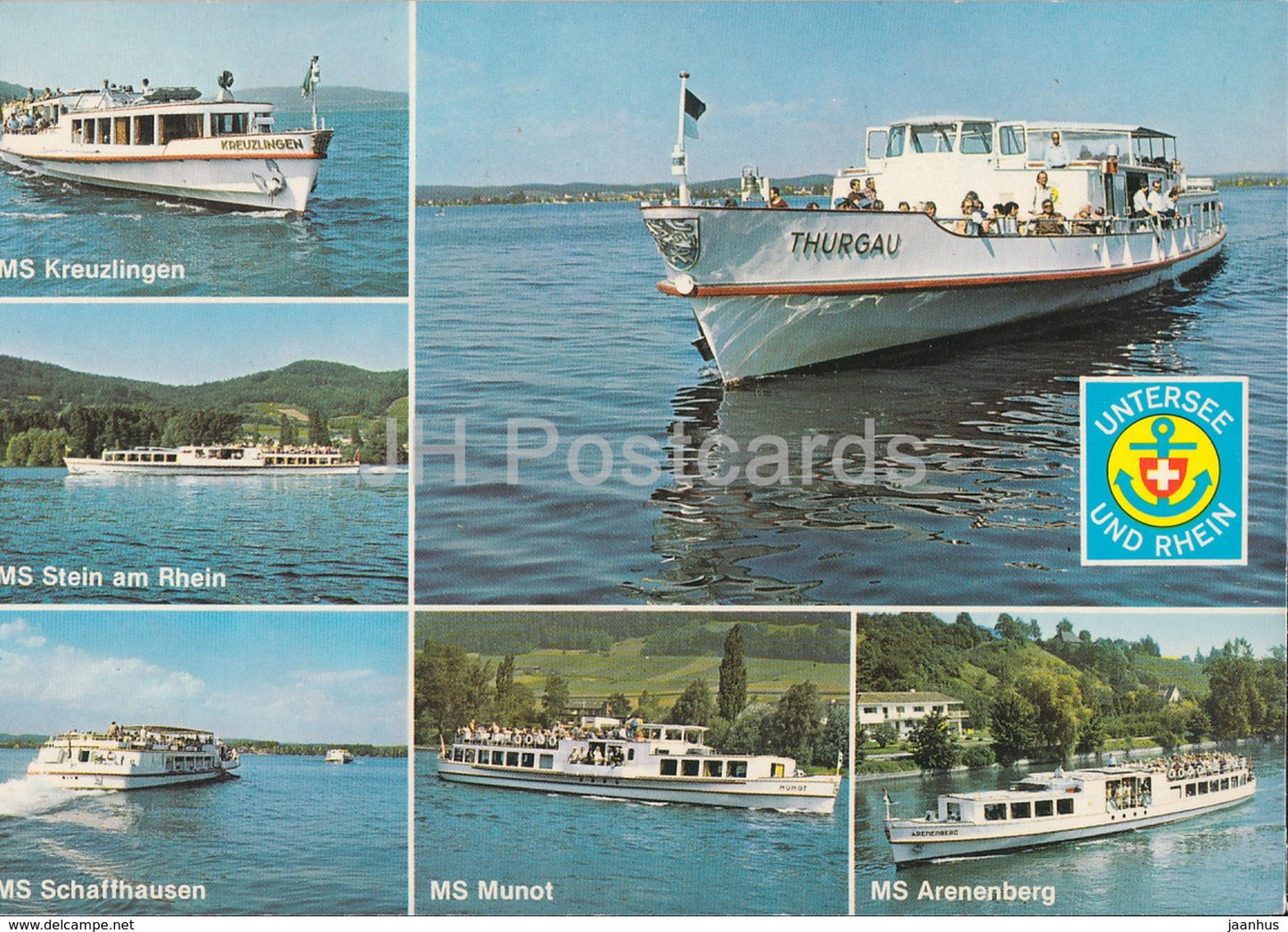 Untersee und Rhein - MS Kreuzlingen - Stein am Rhein - Schaffhausen - Thurgau - Munot - Switzerland - unused - JH Postcards