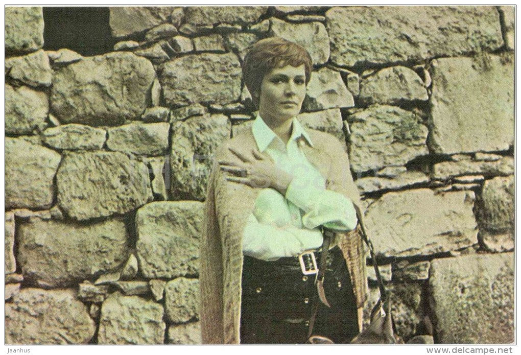 L. Chursina - Soviet Russian Movie Actress - At the corner of Arbat and Bubulinas Street - movie - Russia USSR - unused - JH Postcards