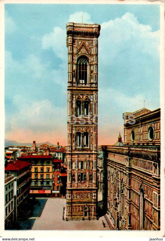 Firenze - Florence - Il Campanile - Giotto - The Belltower - old postcard - 1951 - Italy - used - JH Postcards