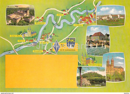 Lichtenfels - Bayern - map - QSL card - Germany - unused - JH Postcards