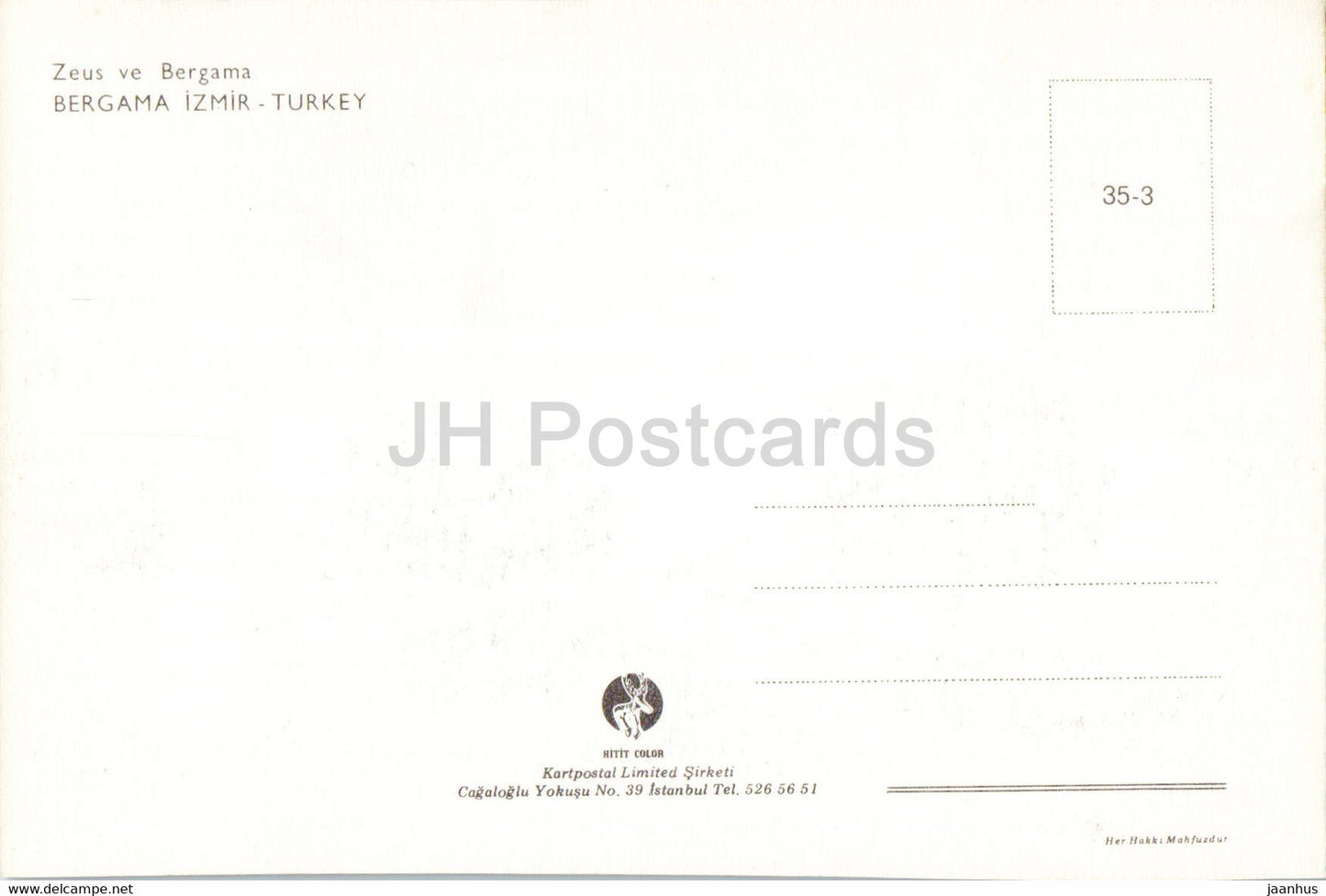 Bergama - Izmir - ancient world - Hitit Color - Turkey - unused