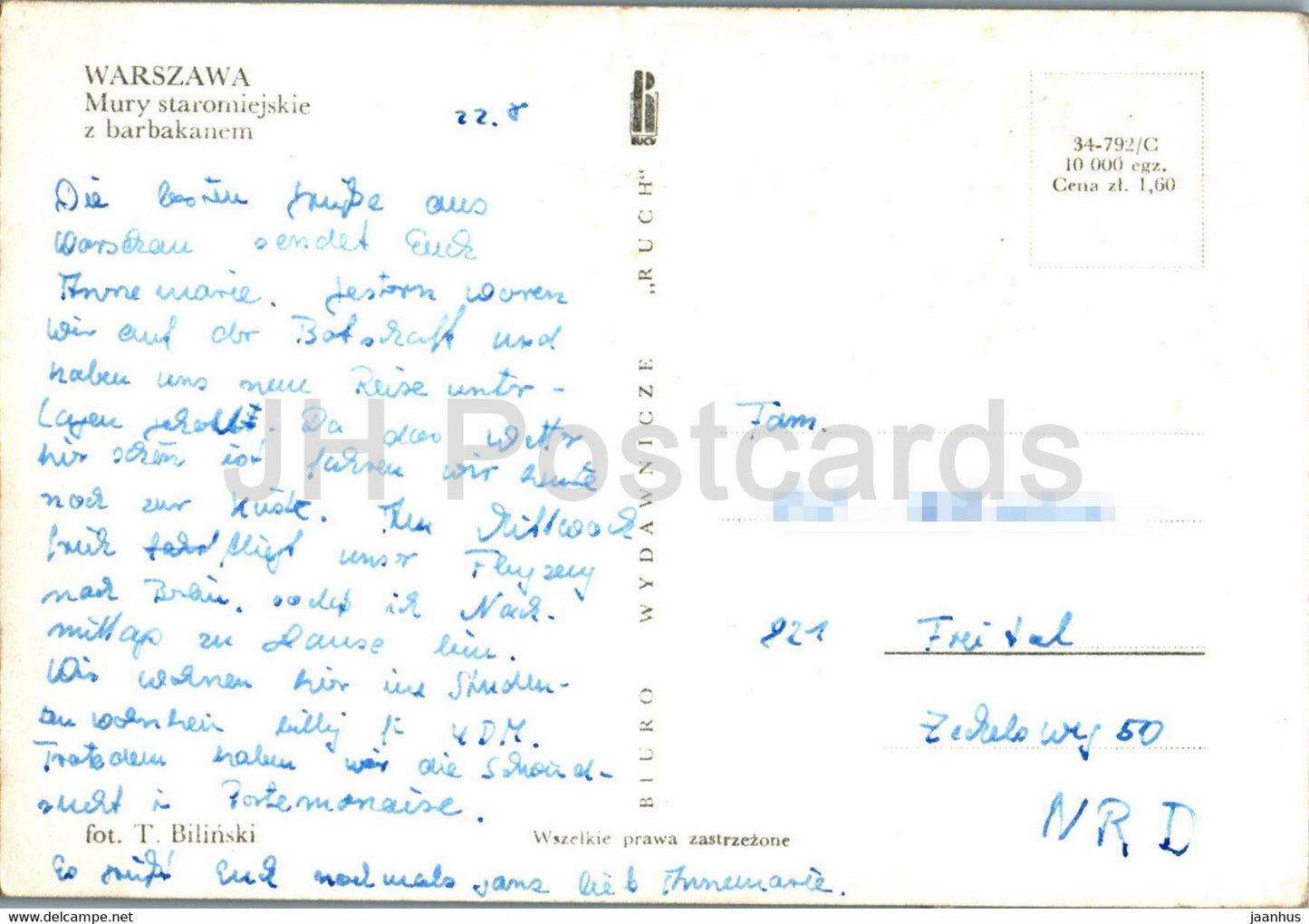 Varsovie - Warszawa - Mury staromiejskie z barbakanem - Remparts de la vieille ville avec barbacane - Pologne - occasion