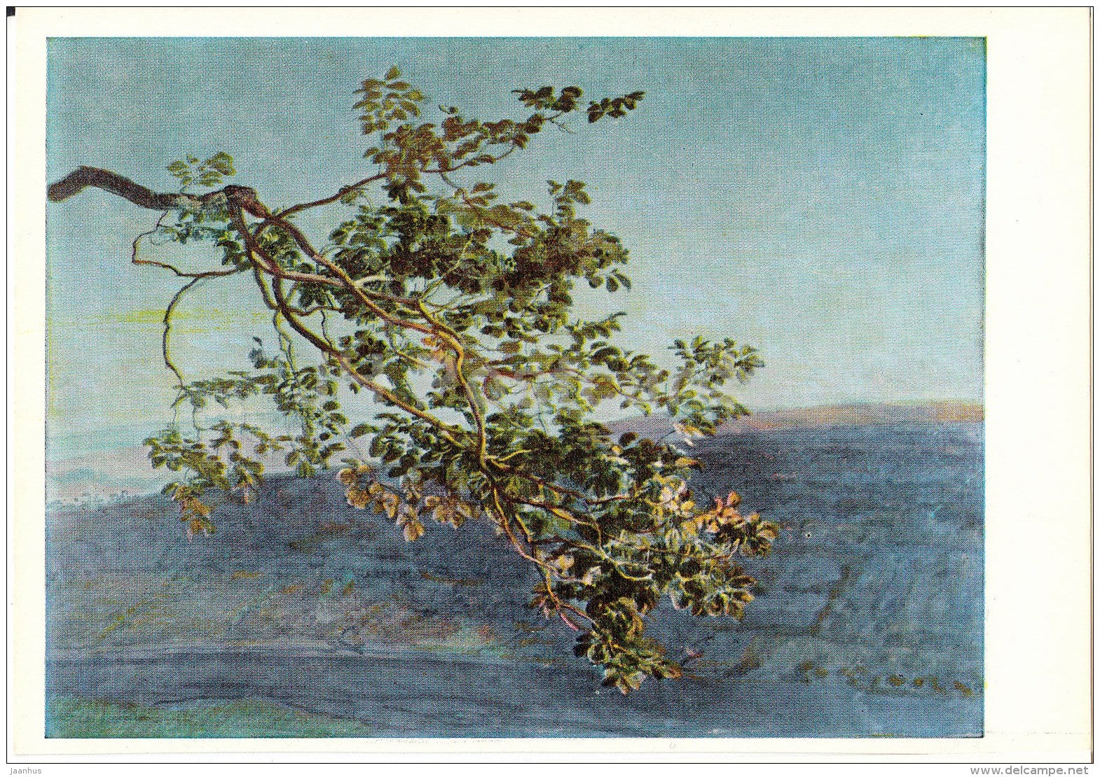 painting by A. Ivanov - The Branch - Russian art - 1976 - Russia USSR - unused - JH Postcards