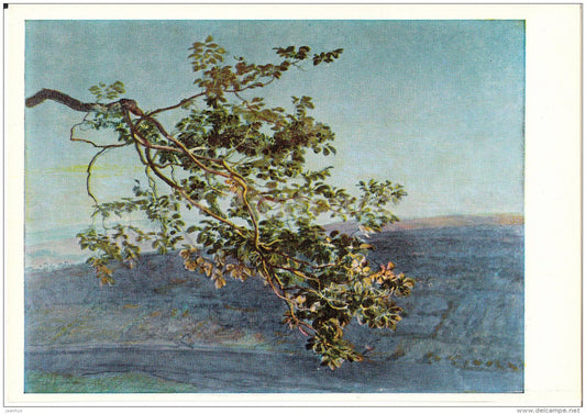 painting by A. Ivanov - The Branch - Russian art - 1976 - Russia USSR - unused - JH Postcards