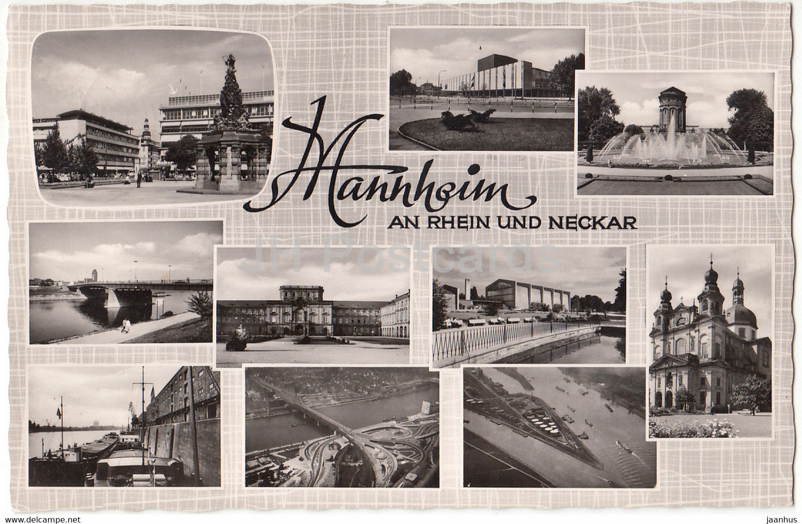 Mannheim an Rhein und Neckar - 1965 - Germany - used - JH Postcards