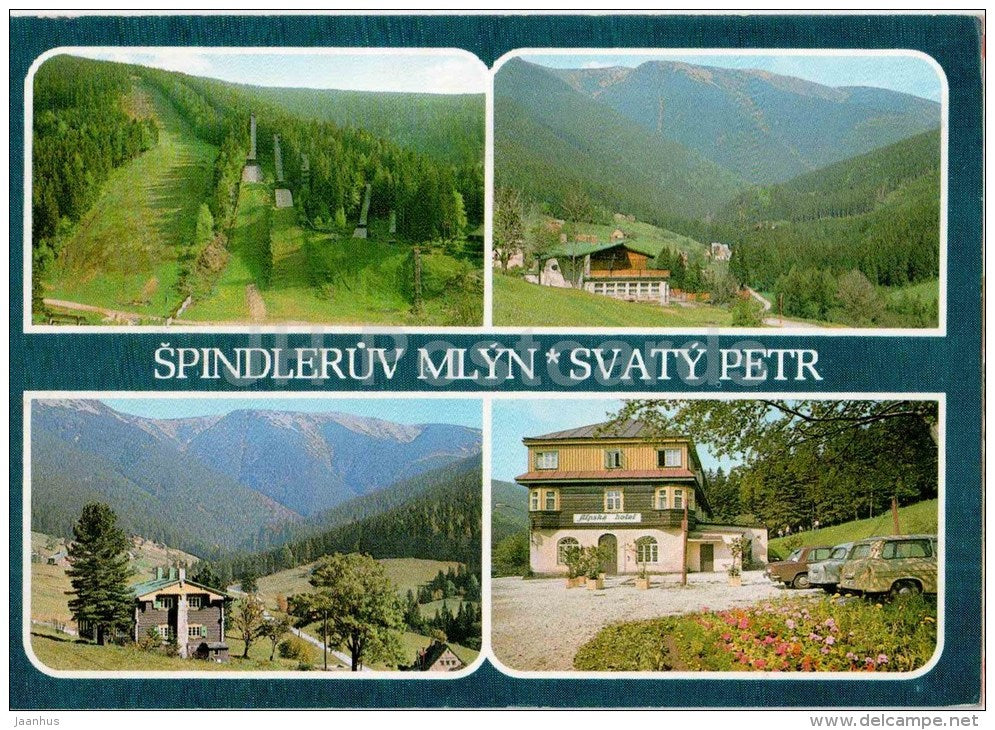 Špindleruv Mlyn - Svaty Petr - ski jumping hill - mountains - Krkonoše - Czech - Czechoslovakia - used - JH Postcards