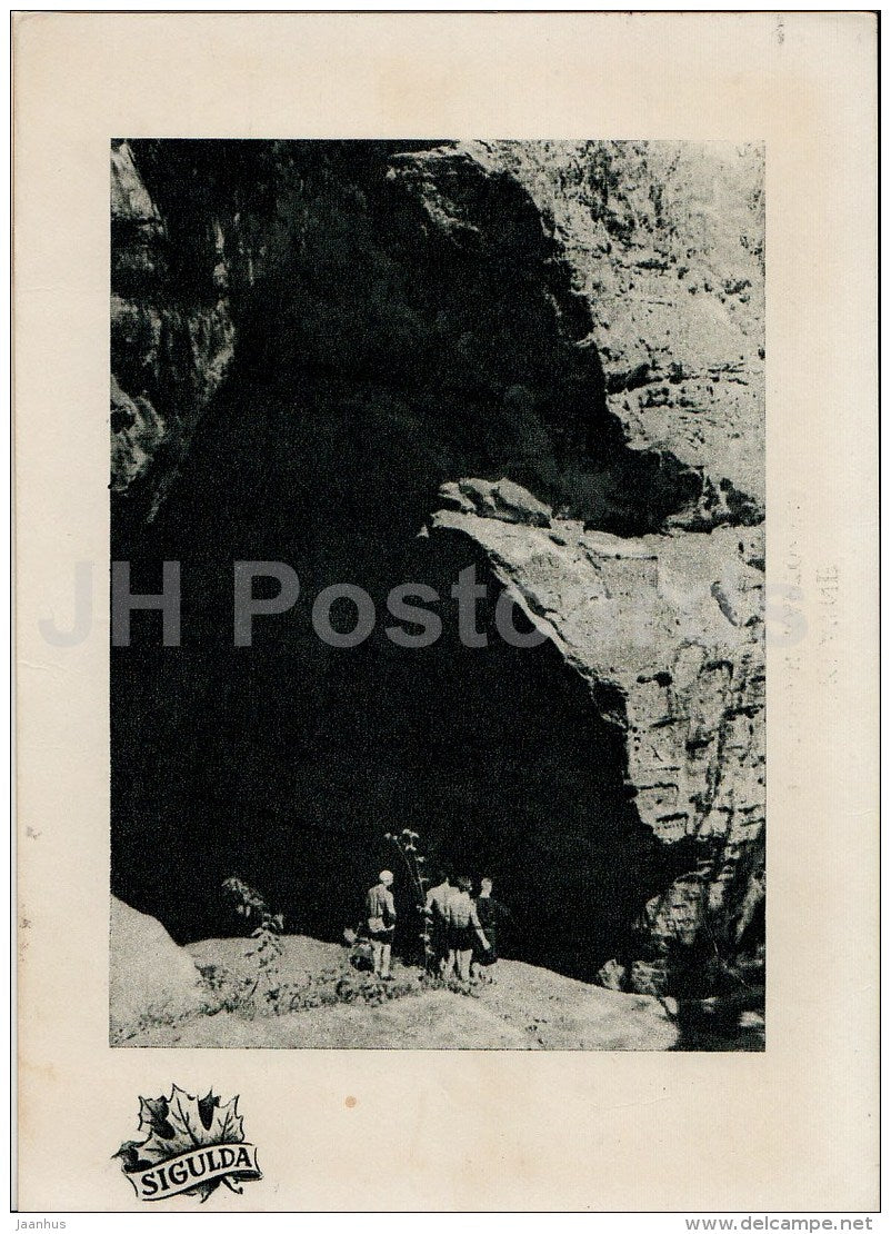 Gutmana Cave - Sigulda - old postcard - Latvia USSR - unused - JH Postcards