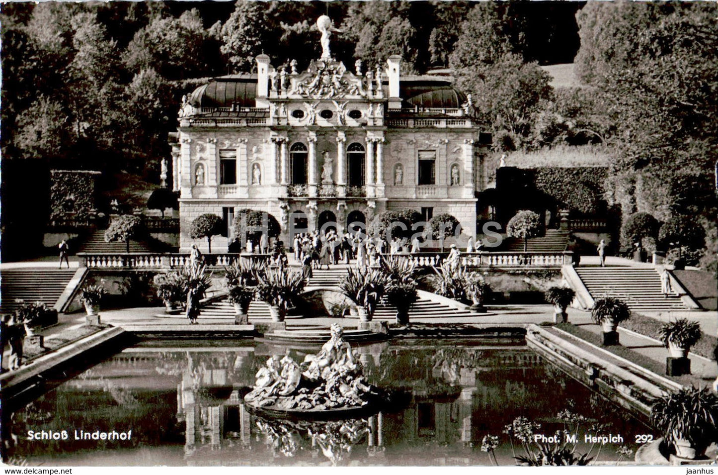 Schloss Linderhof - 292 - castle - old postcard - Germany - unused - JH Postcards