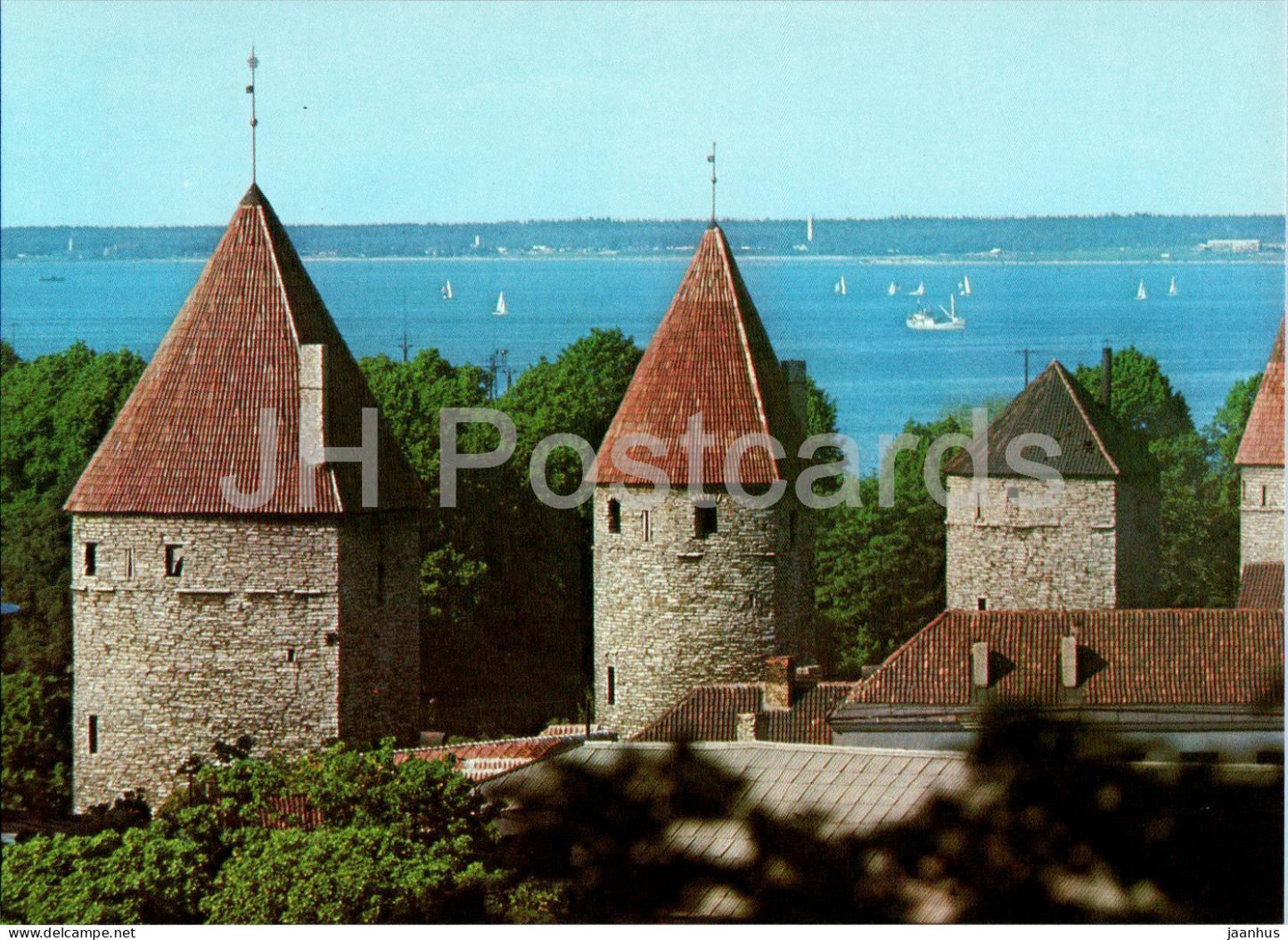 Tallinn - Old Tallinn Towers - Intourist - Estonia USSR - unused - JH Postcards