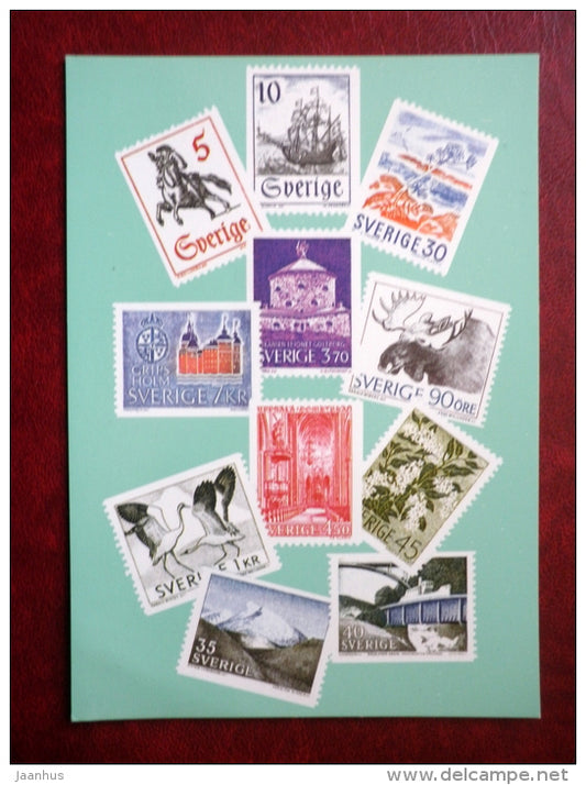 swedish stamps 1967-1968 - philately - 1968 - Sweden - used - JH Postcards