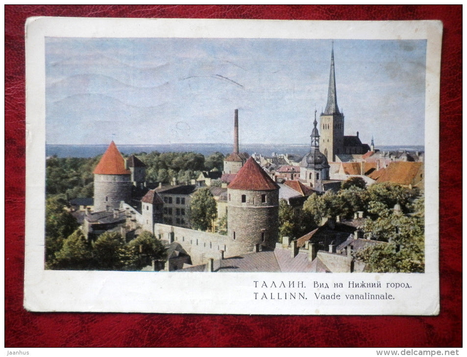 Tallinn Old Town view - 1967 - Estonia - USSR - used - JH Postcards