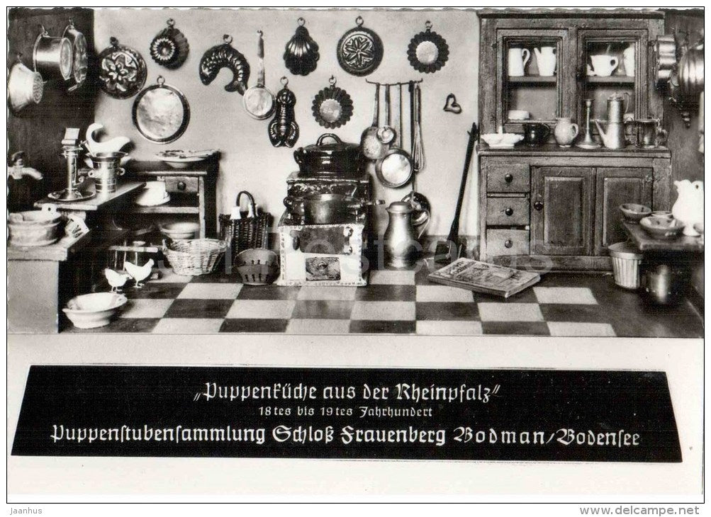 Puppenküche aus der Rheinpfalz - Puppenstubensammlung Schloss Frauenberg Bodman / Bodensee - Germany - ungelaufen - JH Postcards