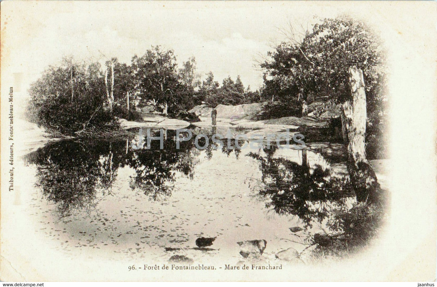 Foret de Fontainebleau -Mare de Franchard - 96 - old postcard - France - used - JH Postcards