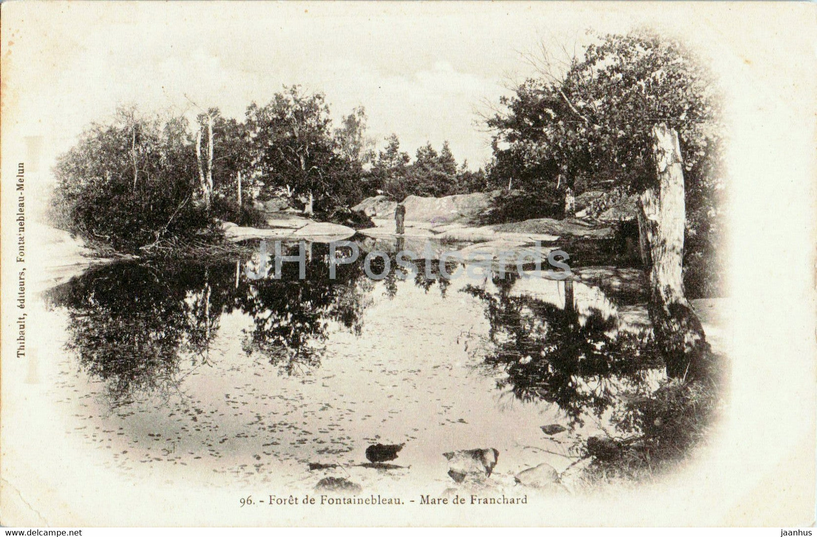 Foret de Fontainebleau -Mare de Franchard - 96 - old postcard - France - used - JH Postcards