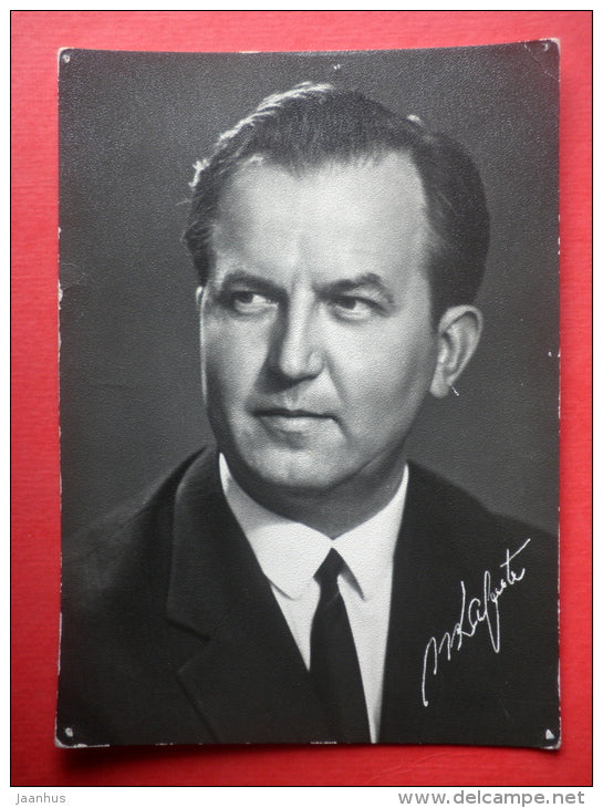 general manager of 1969 Jubilee Song Festival Heino Kaljuste - Estonian Song Festival - 1969 - Estonia USSR - unused - JH Postcards