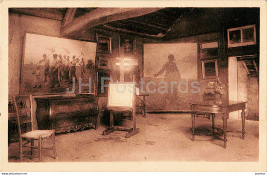 Barbizon - Atelier de T. Rousseaux - Artist Studio - old postcard - 1934 - France - used - JH Postcards