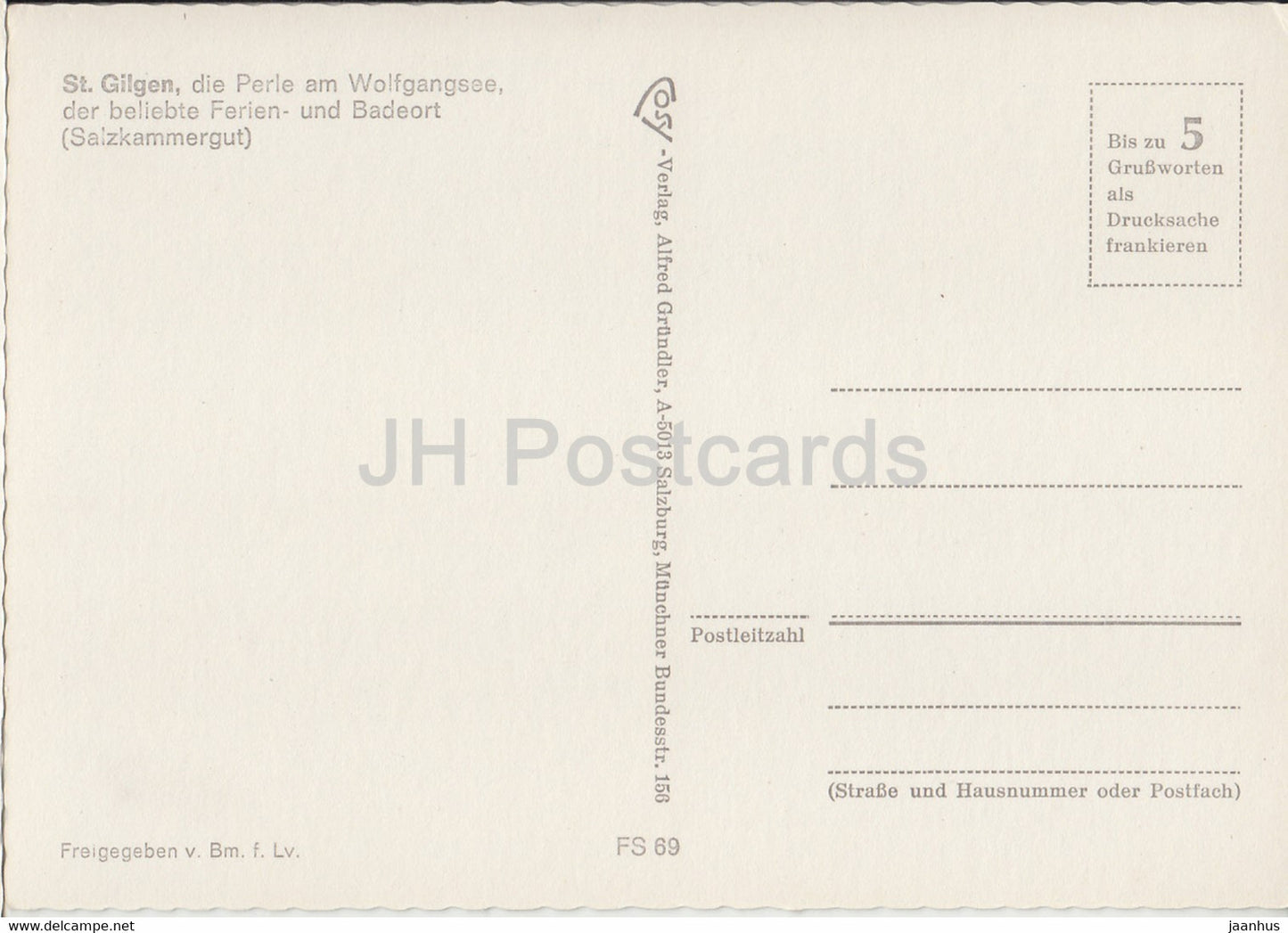 St. Gilgen am Wolfgangsee - Salzkammergut - Österreich - unbenutzt