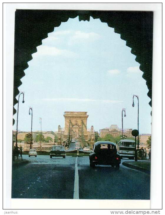 View from Tunnel - cars - Budapest - 1973 - Hungary - unused - JH Postcards