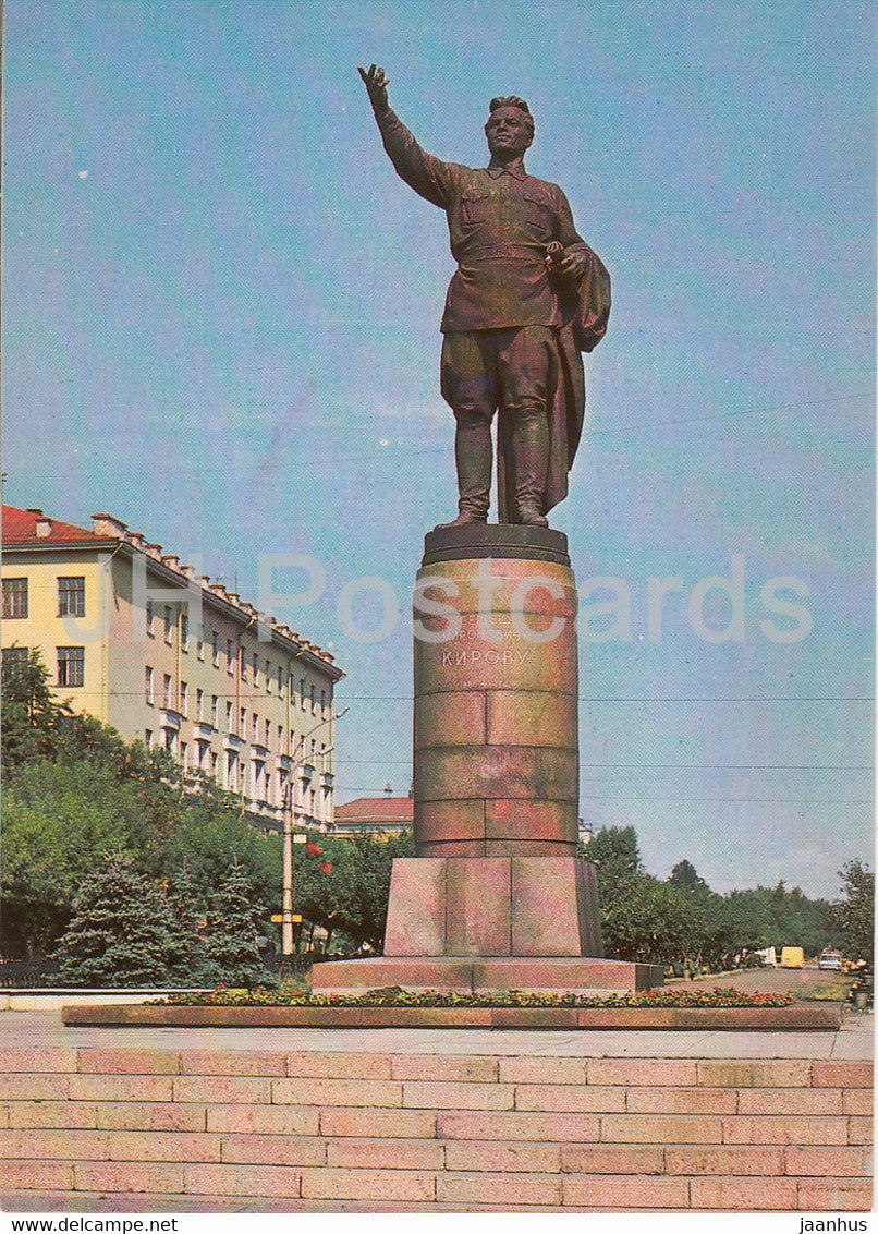 Kirov - Vyatka - monument to Kirov - 1983 - Russia USSR - unused - JH Postcards