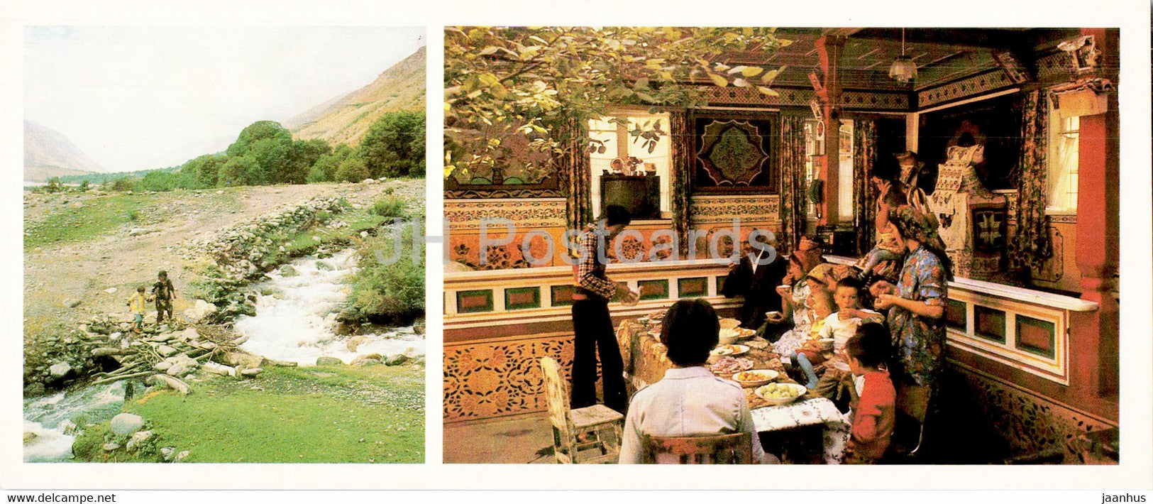 Pamir - Gorno-Badakhshan - Vanch Valley Shungan district - courtyard of the house - 1985 - Tajikistan USSR - unused - JH Postcards