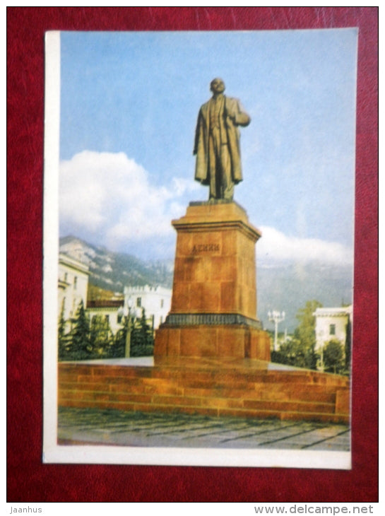 monument to Lenin - Yalta - Crimea - 1963 - Ukraine USSR - unused - JH Postcards