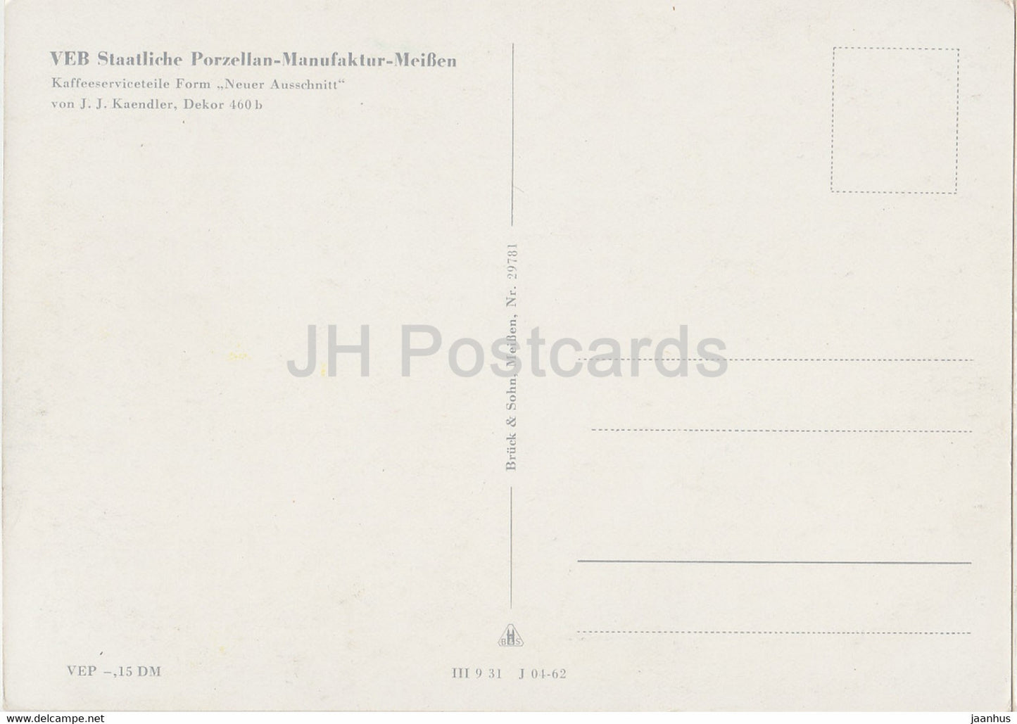 Kaffeeserviceteile Form Neuer Ausschnitt - Service à café - porcelaine - Meissen Porzellan - Allemagne - inutilisé