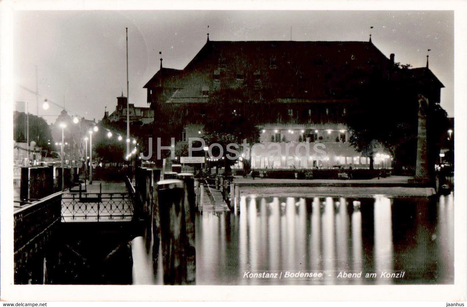 Konstanz - Bodensee - Abend am Konzil - 1940 - old postcard - Germany - used - JH Postcards