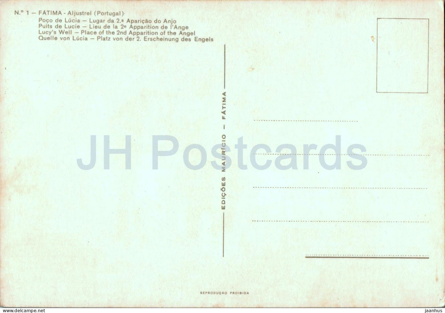 Fatima - Aljustrel - Puits de Lucie - Lieu de la 2ème apparition de l'Ange - 1 - Portugal - inutilisé 