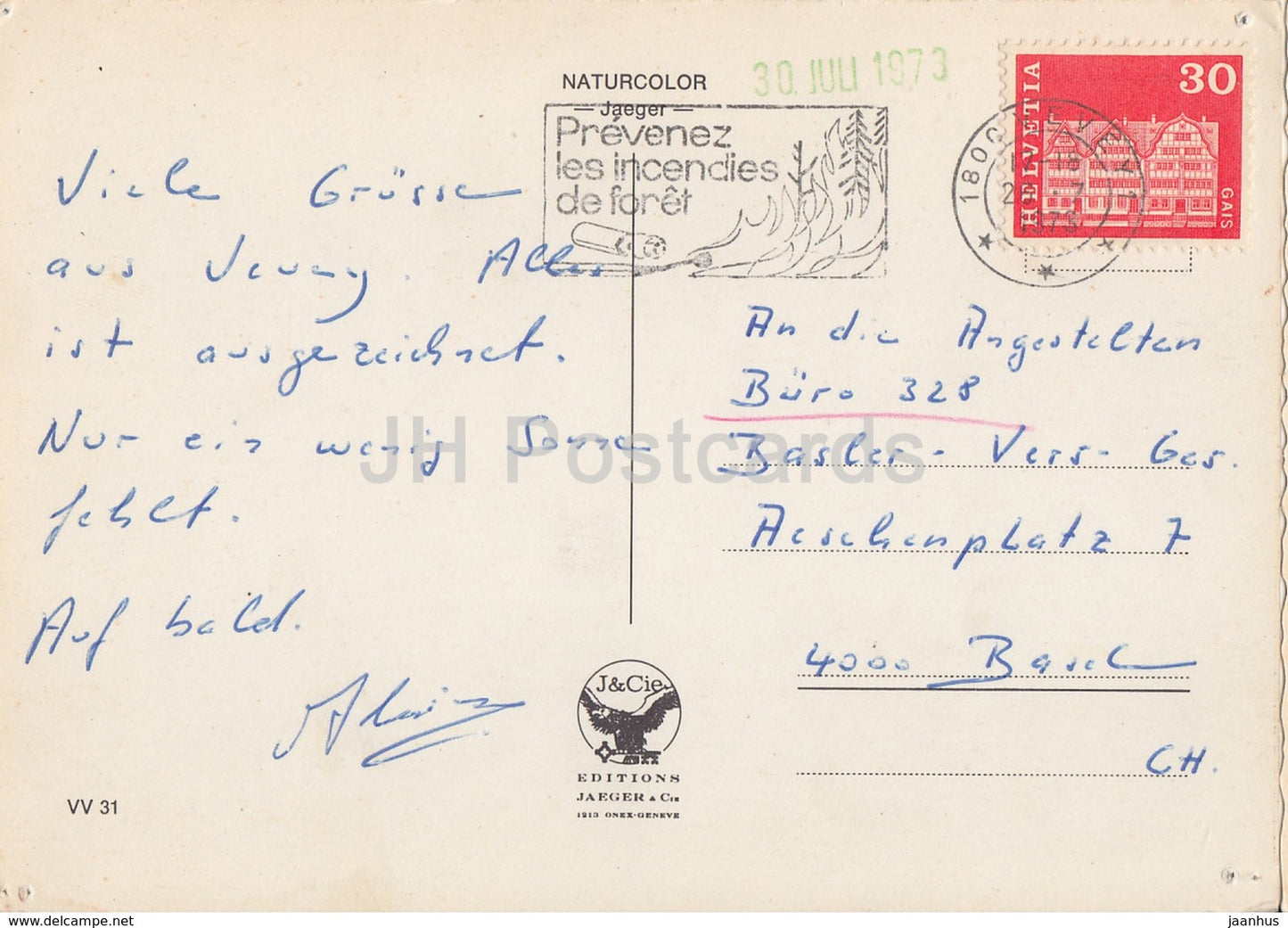 Vevey en Fleurs - multiview - VV 31 - 1973 - Switzerland - used