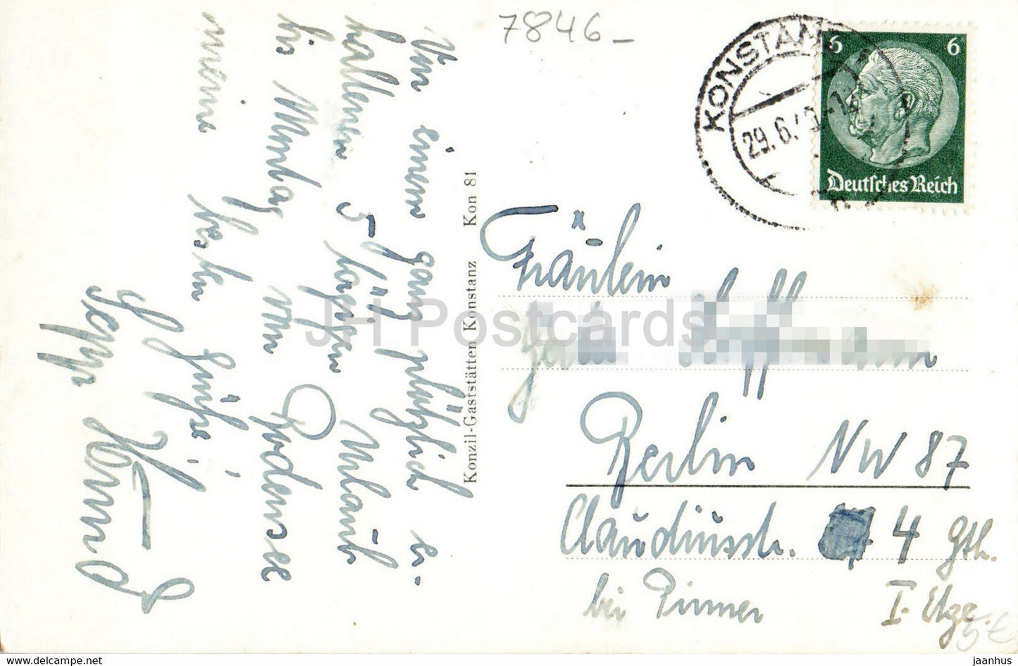 Constance - Bodensee - Abend am Konzil - 1940 - carte postale ancienne - Allemagne - utilisé