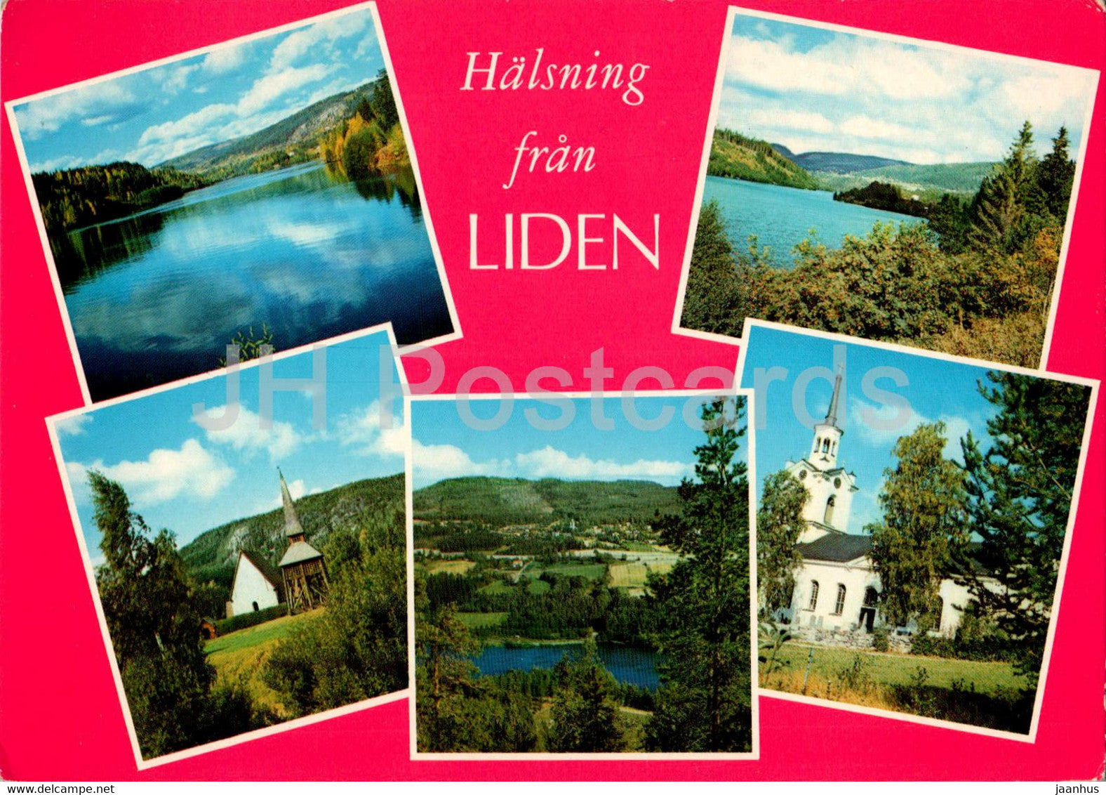 Halsning fran Liden - multiview - 325 - Sweden - unused - JH Postcards