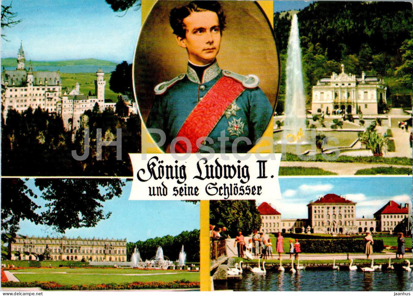Konig Ludwig II und Seine Schlosser - multiview - castle - 398 - Germany - unused - JH Postcards
