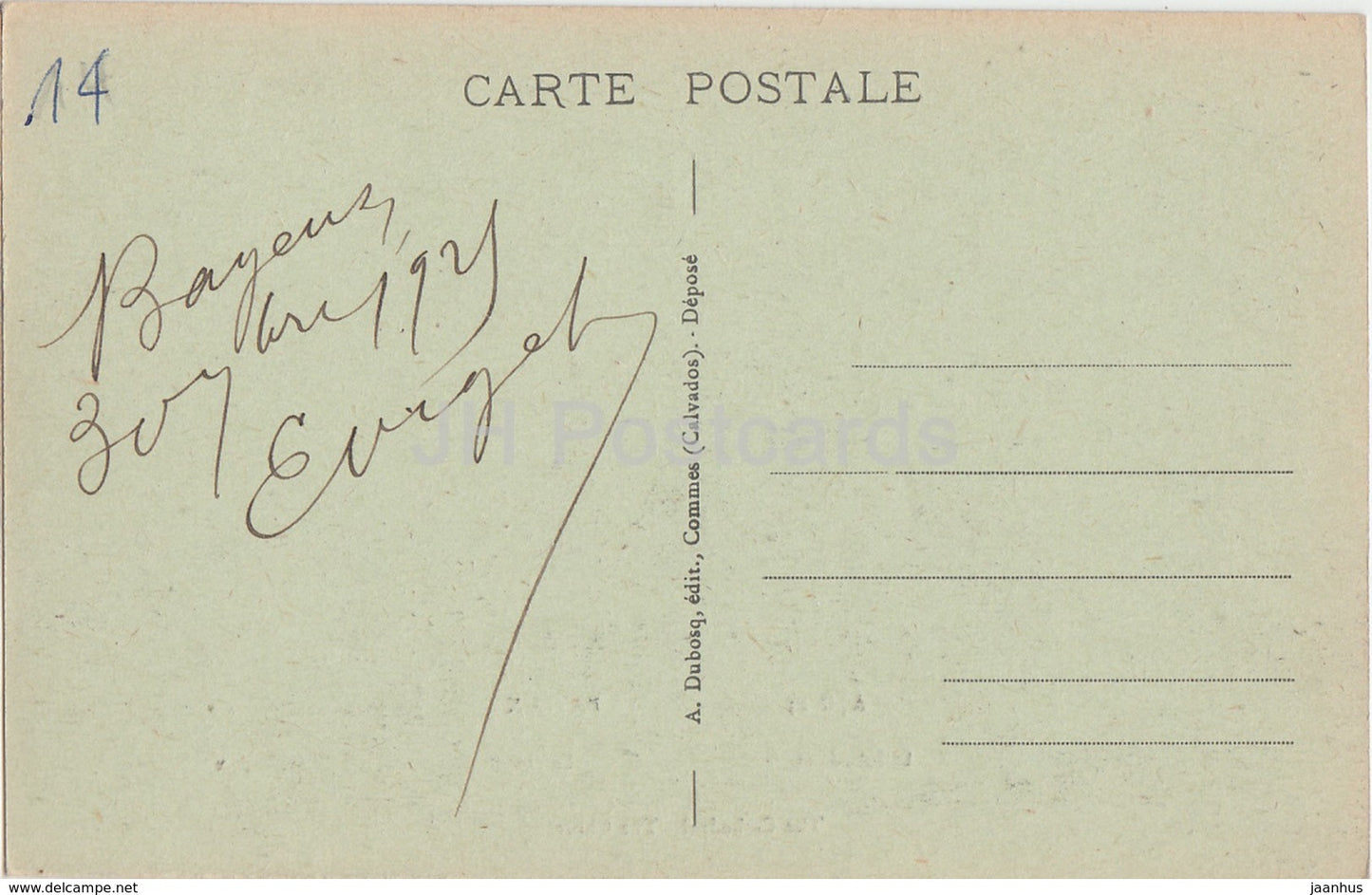 Bayeux - La Cathédrale - Le Choeur - cathédrale - carte postale ancienne - 1921 - France - occasion