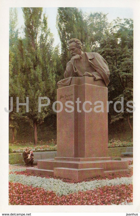 Kyiv - Kiev - monument to Ukrainian poet Ivan Franko - Ukraine USSR - unused - JH Postcards