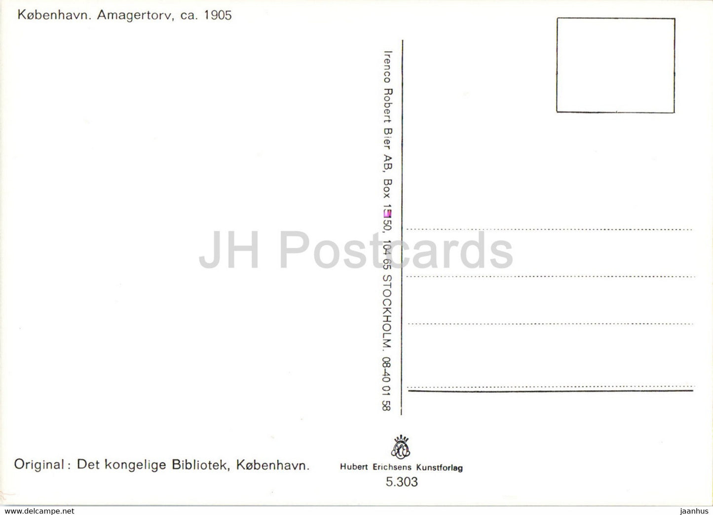Copenhagen - Amagertorv - 1905 - REPRODUCTION - Denmark - unused