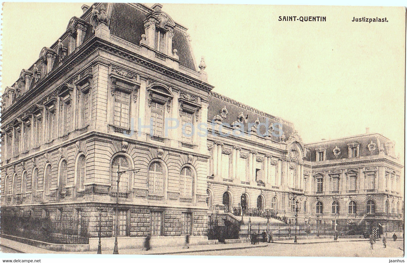 Saint Quentin - Justizpalast - old postcard - 1916 - France - used - JH Postcards