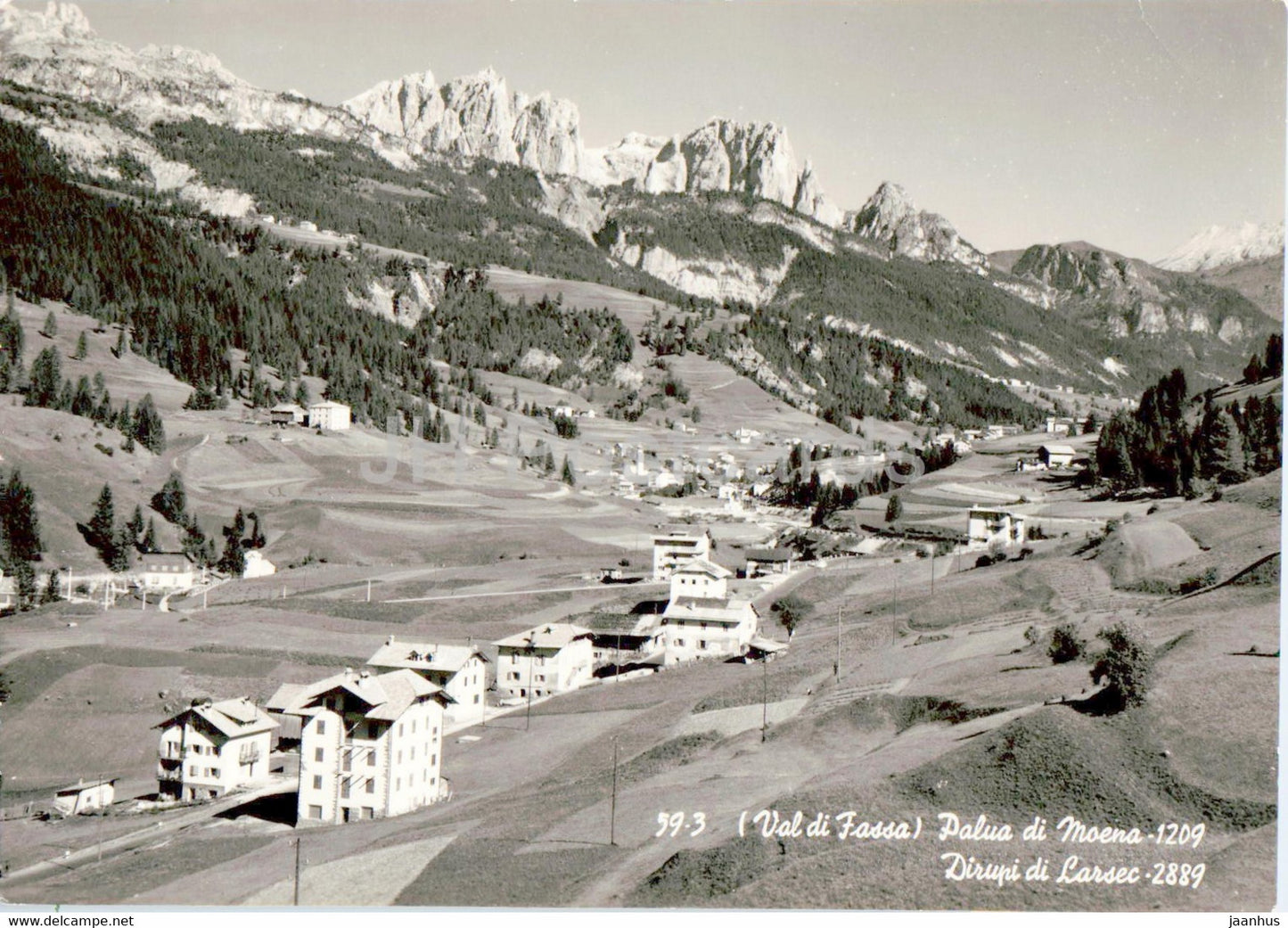 Val di Fassa - Palua di Moena 1209 - Dirupi di Larsec - old postcard - 1957 - Italy - used - JH Postcards