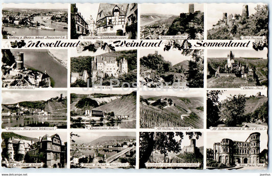 Moselland - Weinland - Sonnenland - old postcard - Germany - unused - JH Postcards