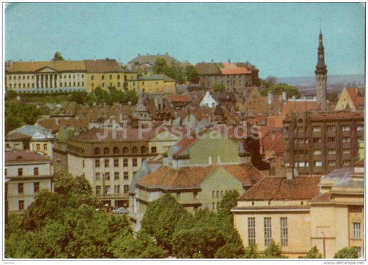 The Centre of Tallinn with the Town Hall - Tallinn - 1971 - Estonia USSR - unused - JH Postcards