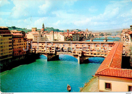 Firenze - Florence - Arno e Ponte Vecchio - The Arno and the Old Bridge - 352 - 1962 - Italy - used - JH Postcards