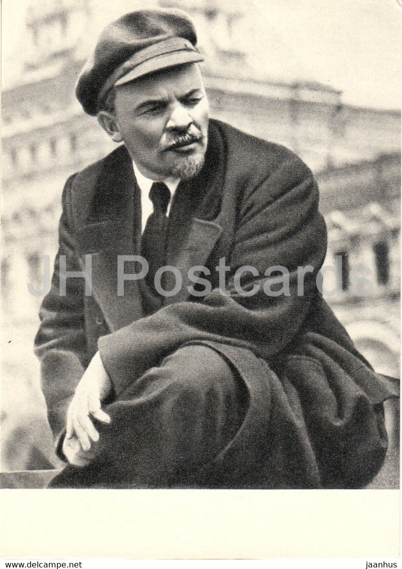 Vladimir Lenin - Lenin at the parade of the Vsevobuch troops , 1919 - 1965 - Russia USSR - unused - JH Postcards