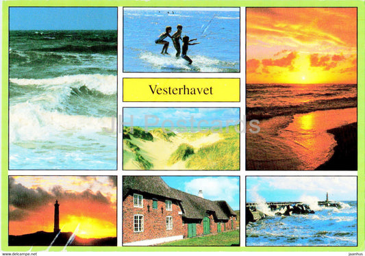 Vesterhavet - sea - multiview - Denmark - used - JH Postcards