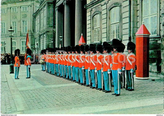 Copenhagen - Kobenhavn - Vagtparaden paa Amalienborg - The Royal Guard - 49101 - Denmark - used - JH Postcards