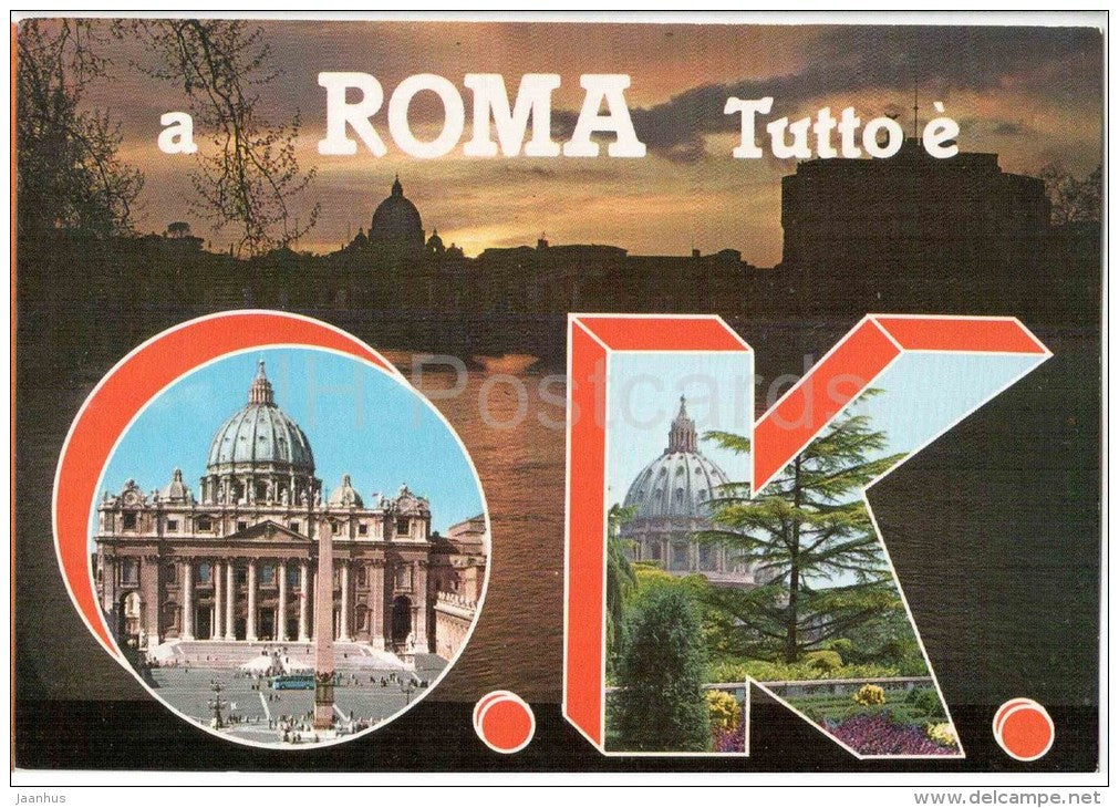 Tutto e OK - Roma - Rome - 648 - Italia - Italy - unused - JH Postcards