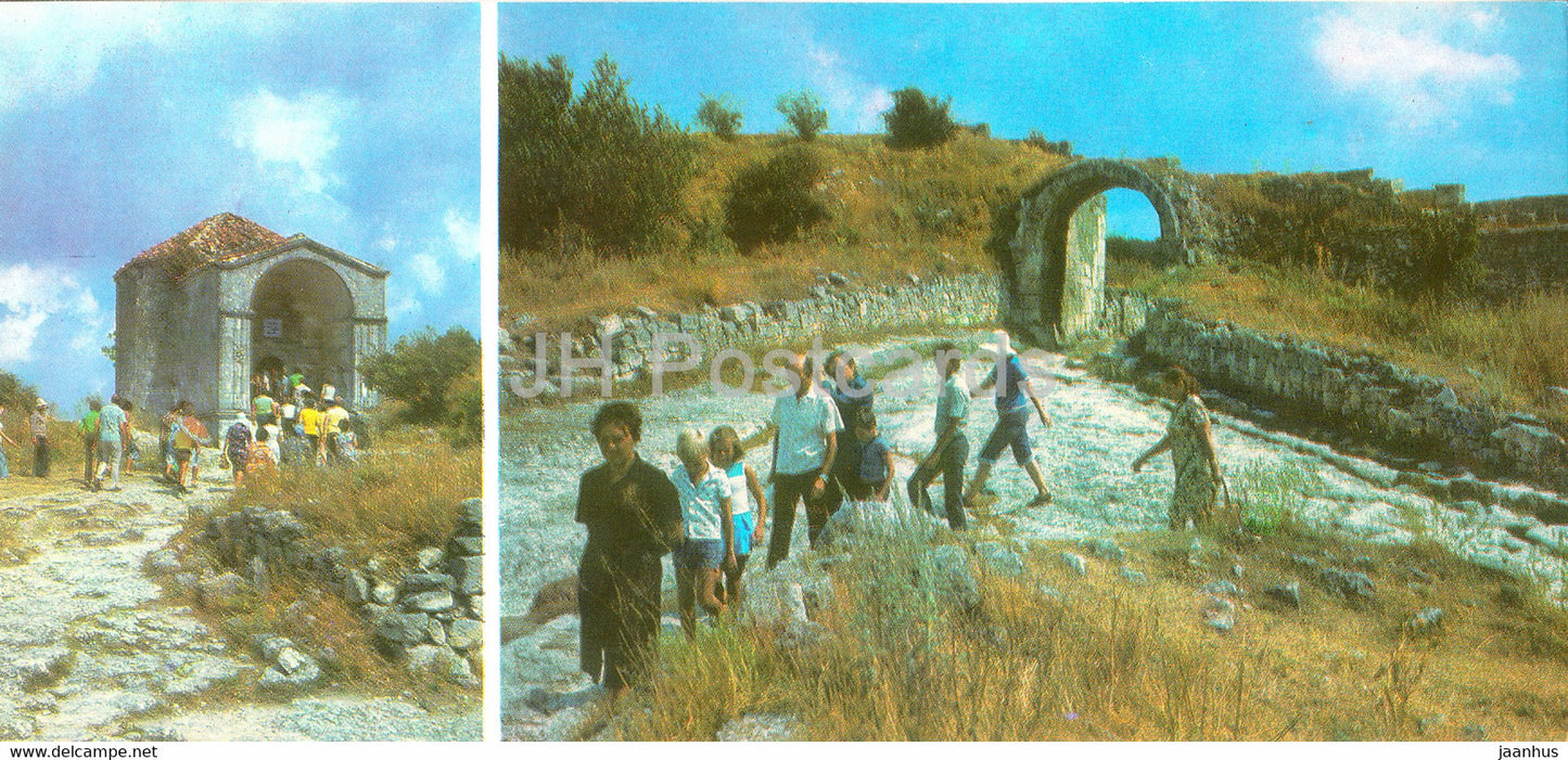 Bakhchisaray Palace Museum - The mausoleum Dzhanyke-hanum middle defensive wall 1 Crimea - 1981 - Ukraine USSR - unused - JH Postcards