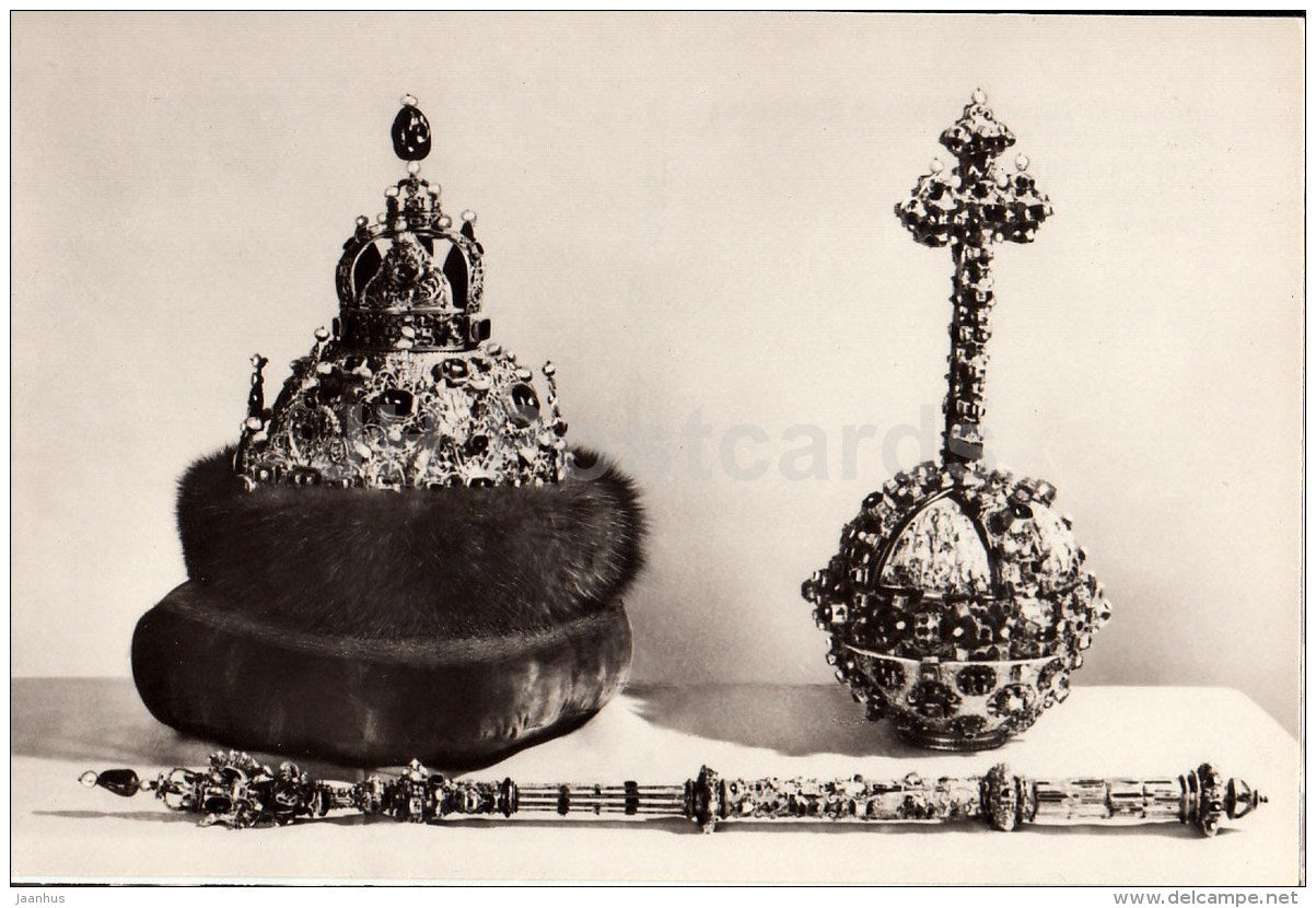 Grand Ceremonial Set of Mikhail Romanov , Moscow , 1628 - Kremlin Armoury - Russia USSR - 1968 - unused - JH Postcards